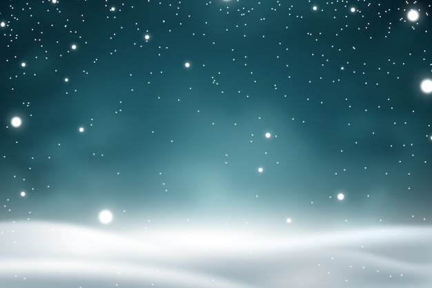 Vector realistic snowfall background