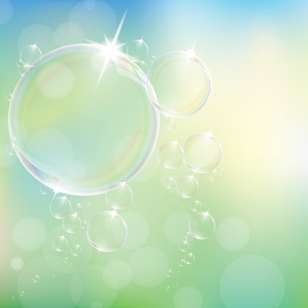 Realistic soap bubbles 