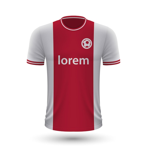 Realistic soccer shirt Ajax