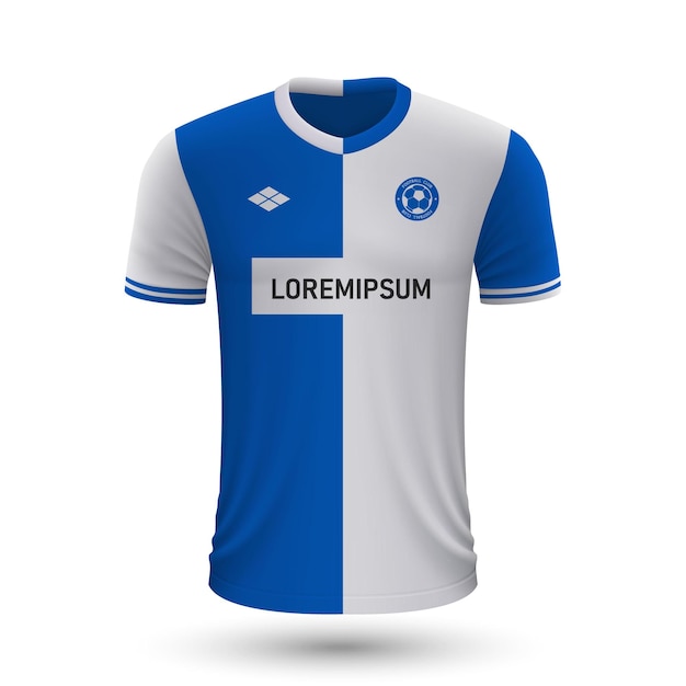 Realistic soccer shirt Alaves 2022, jersey template for football