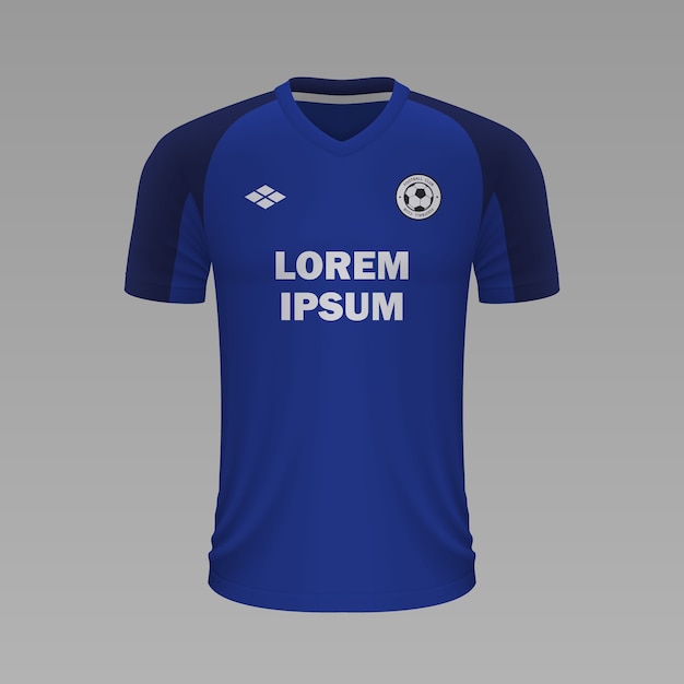 Realistic soccer shirt Cruz Azul, jersey template for football kit