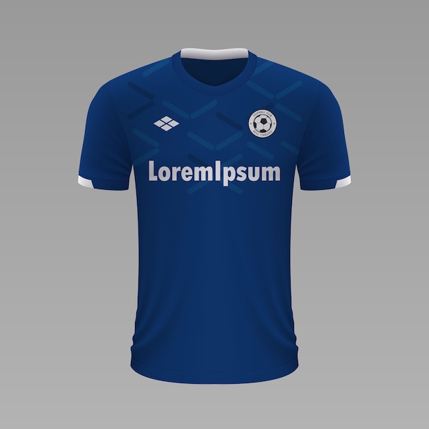 Realistic soccer shirt Everton, jersey template for football kit.