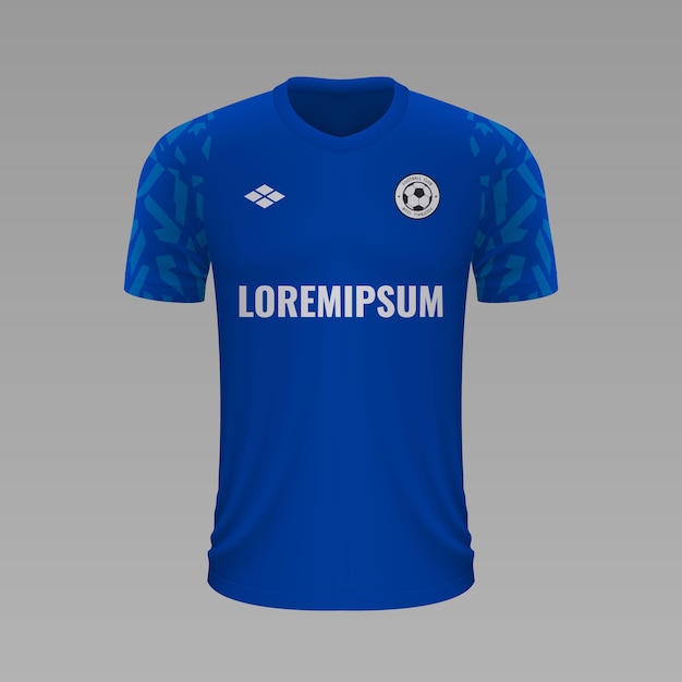 Realistic soccer shirt Schalke, jersey template for football kit