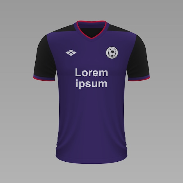 Realistic soccer shirt Toulouse, jersey template for football kit.