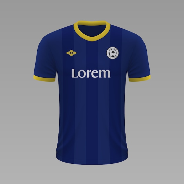 Realistic soccer shirt Verona, jersey template for football kit