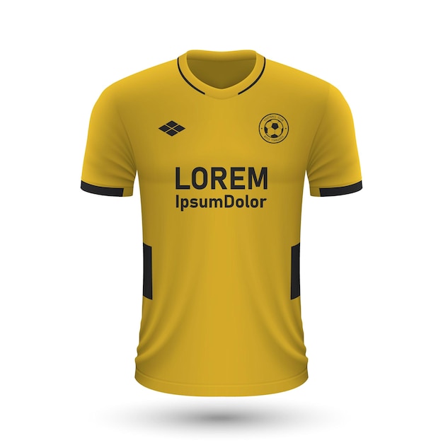 Realistic soccer shirt Wolverhampton 2022, jersey template for f