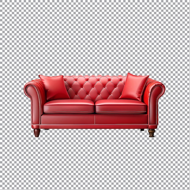 Vector a realistic sofa isolated on a transparent background