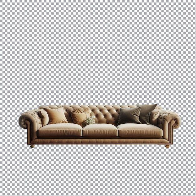 Vector a realistic sofa isolated on a transparent background