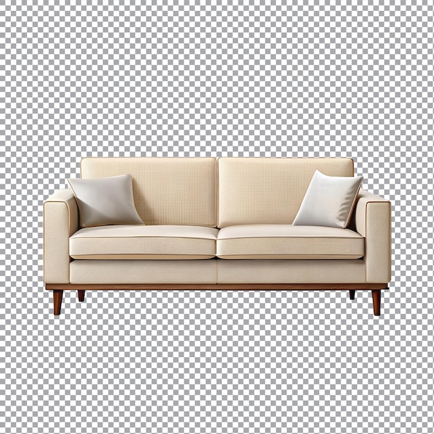 Vector a realistic sofa isolated on a transparent background