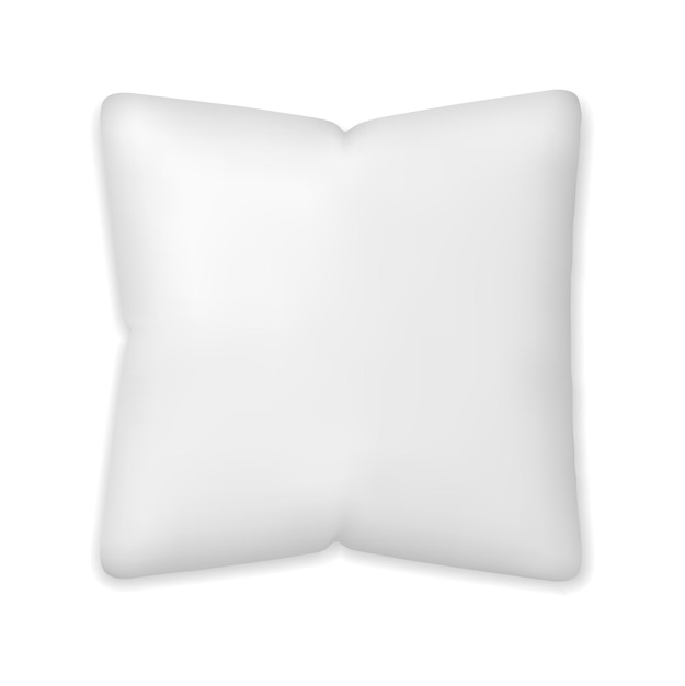 Realistic soft square pillow for comfort sleeping