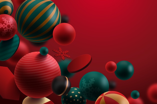 Realistic spheres background