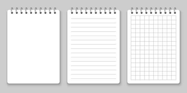 Realistic spiral notebook mockup