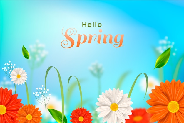 Realistic spring background