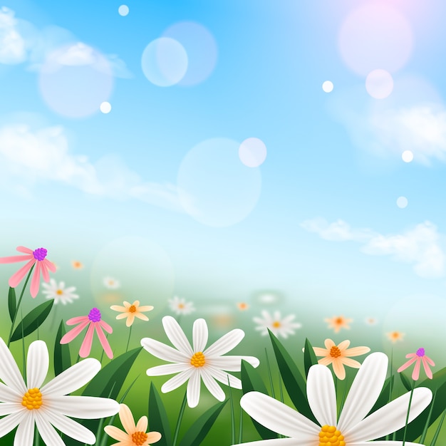 Realistic spring illustration