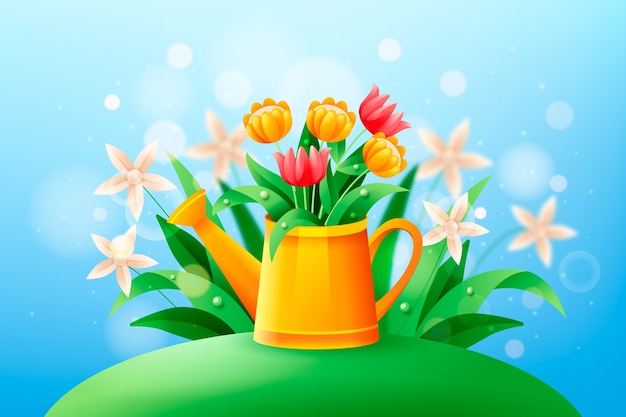 Realistic spring illustration