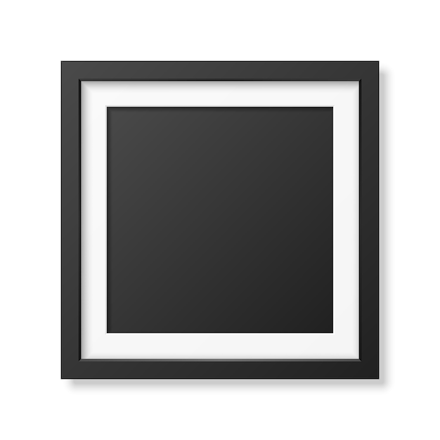 Realistic square black frame