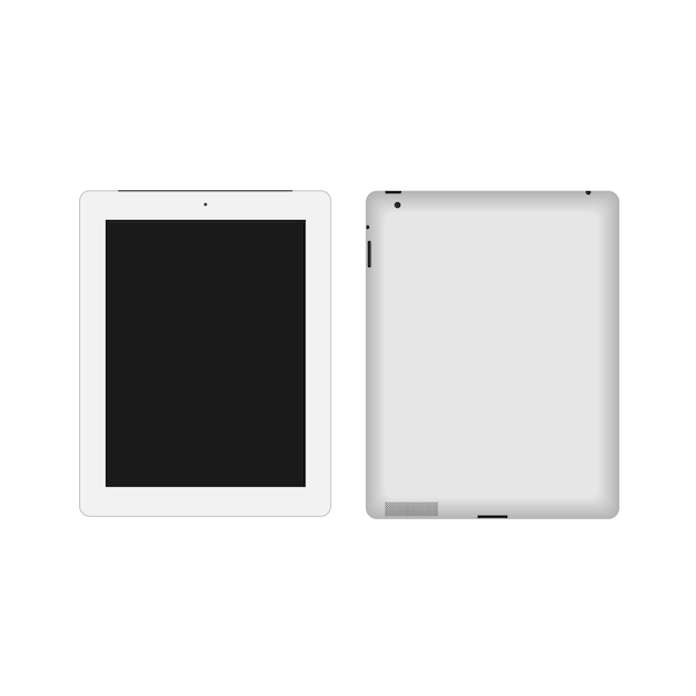 Realistic Tablet Pc With Blank Screen