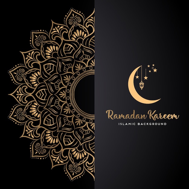 Realistic threedimensional ramadan kareem illustration Free Vector