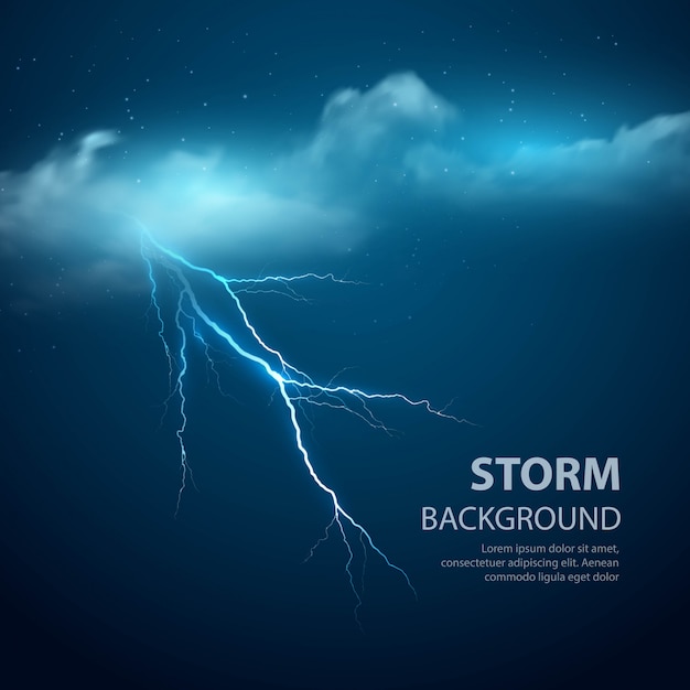 Realistic thunders background