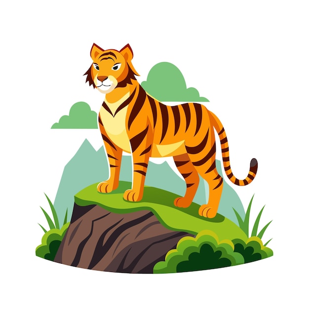 Realistic Tiger Vector Illustration Concept