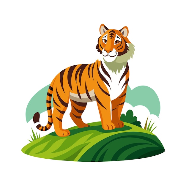 Realistic Tiger Vector Illustration Concept