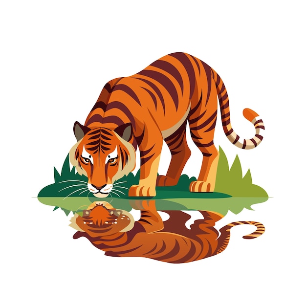 Realistic Tiger Vector Illustration Concept