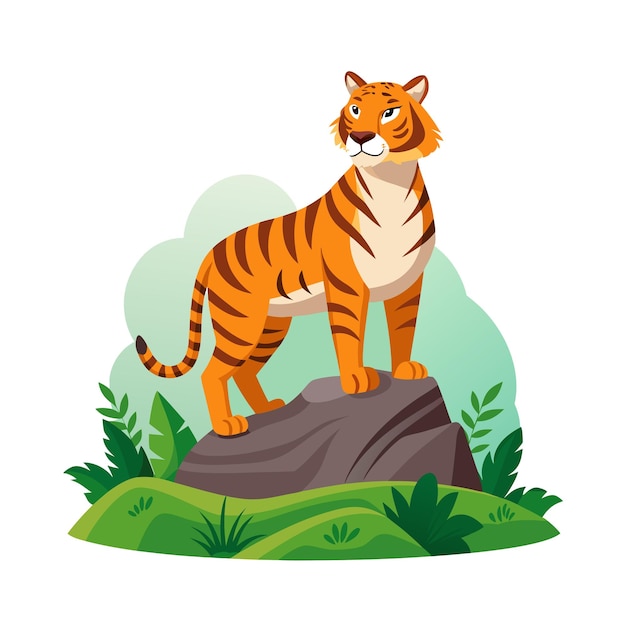 Realistic Tiger Vector Illustration Concept