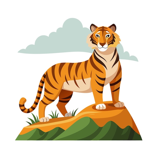 Realistic Tiger Vector Illustration Concept