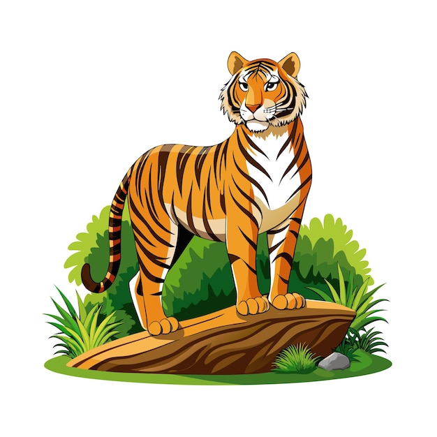 Vector realistic tiger vector illustration concept