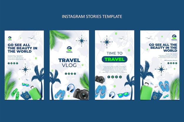 Realistic travel instagram stories
