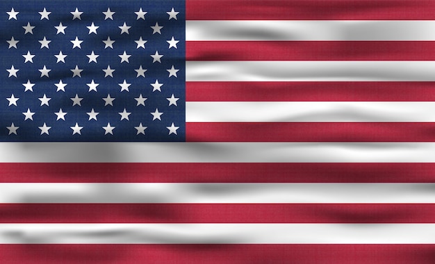 Realistic United States of America flag