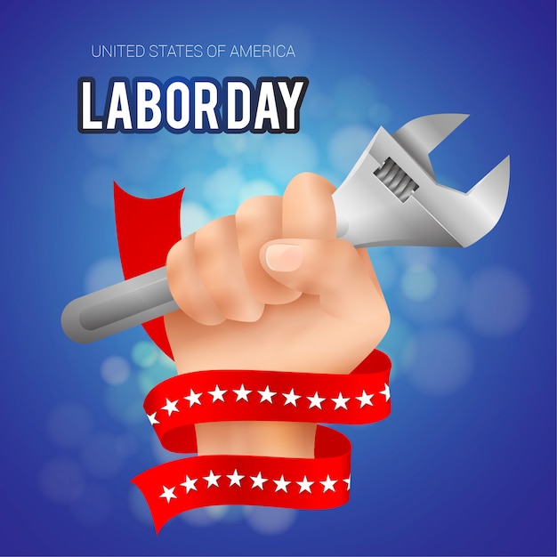 Realistic US Labor Day Illustration