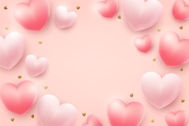 Realistic valentine's day background