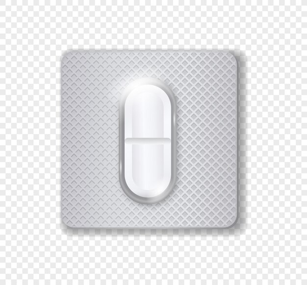 Vector realistic vector pill