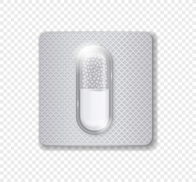 Realistic vector pill