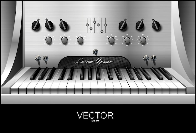 Realistic virtual synthesizer for recording studios. Piano. .