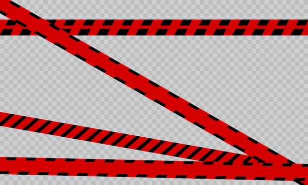 Realistic warning tapesCaution lines isolated Danger signs