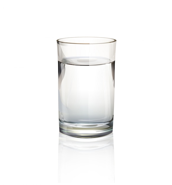 Realistic water glass