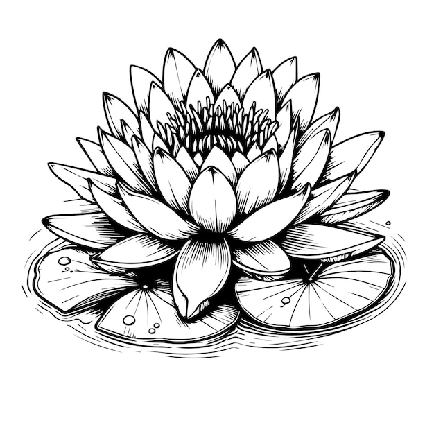 Realistic waterlily flower coloring pages pansy flower tattoo drawing warily flower drawing