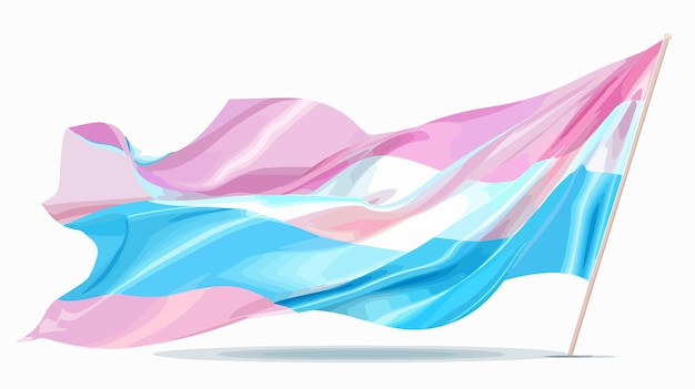 Vector realistic waving flag of transgender pride vector background