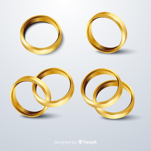 Realistic wedding rings