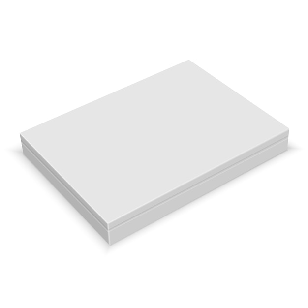 Realistic white blank box 