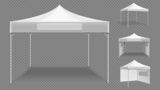 Realistic white tents