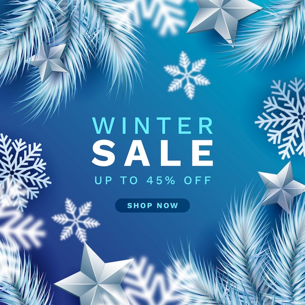 Realistic winter sale