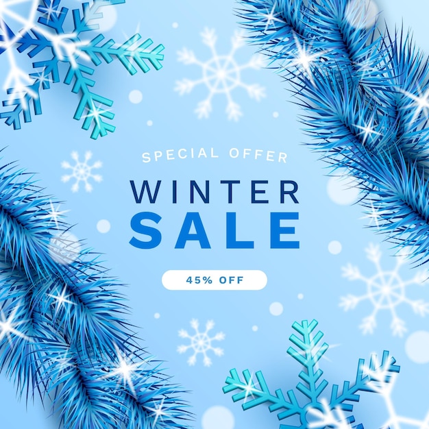 Realistic winter sale