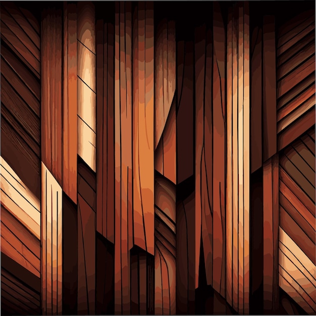 Vector realistic wood texture plank background fiber texture pattern vector