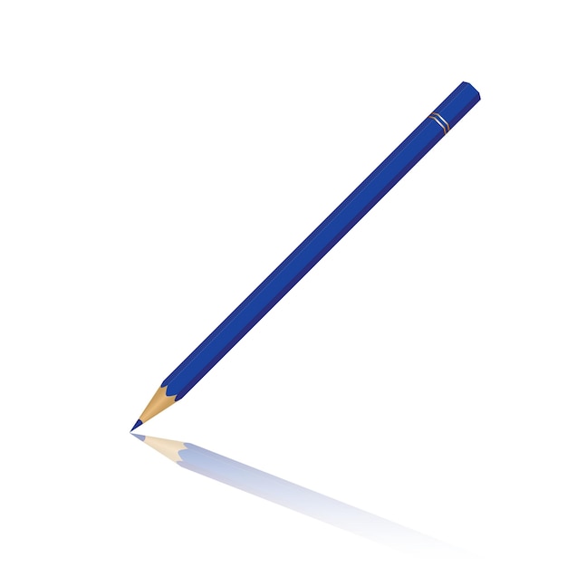 Realistic wooden blue pencil for school and preschool Art equipment