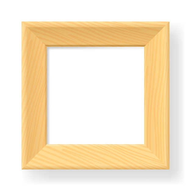 Realistic wooden frame