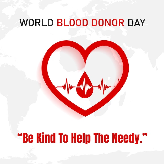 Realistic world blood donor day illustration