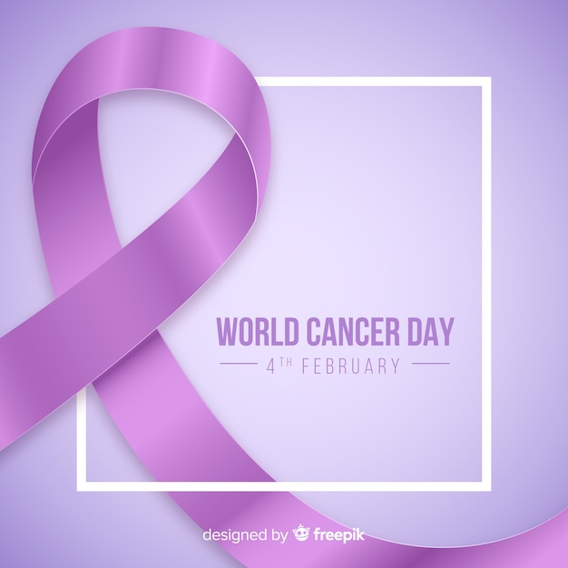 Realistic world cancer day background